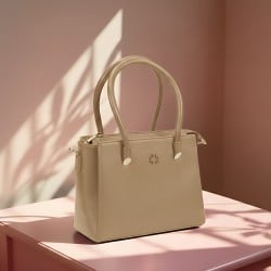 Women Beige Satchel Bag