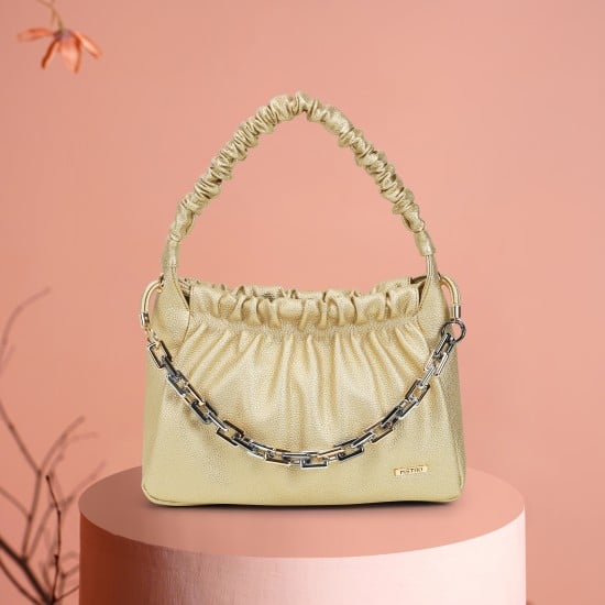 Women Gold Shoulder Bag