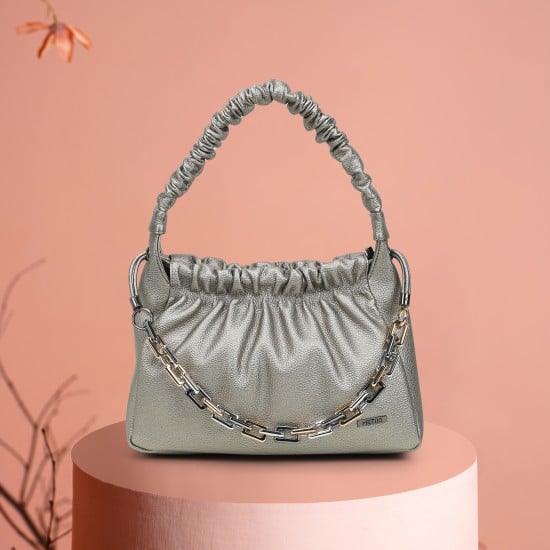 Women Gun-metal Shoulder Bag