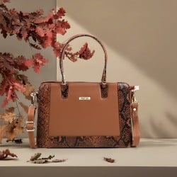 Women Tan Satchel Bag