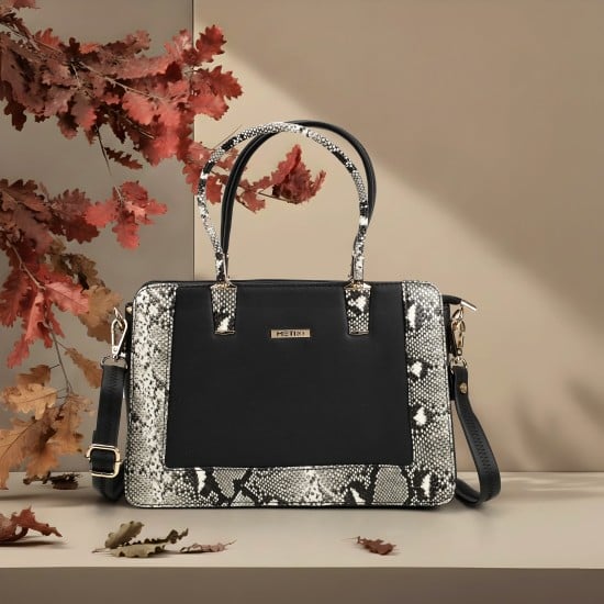 Women Black Satchel Bag