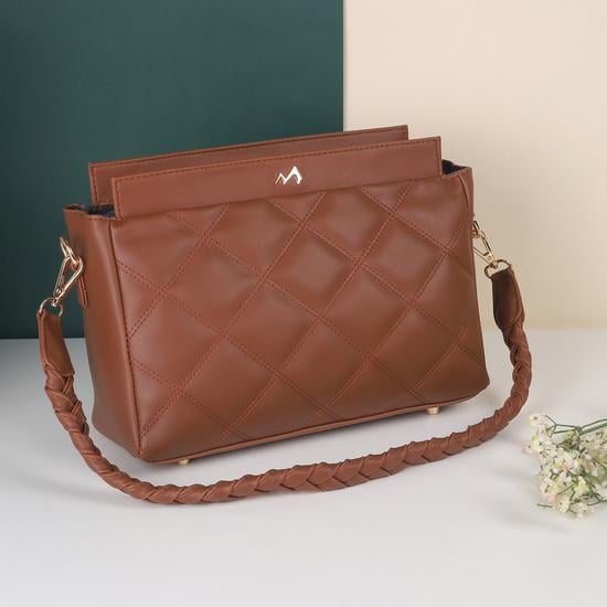 Women Tan Sling Bag