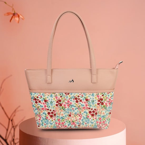 Women Peach Tote Bag
