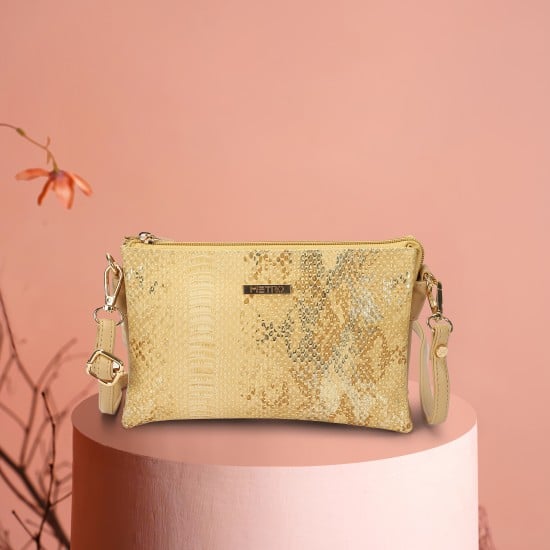 Women Beige Sling Bag