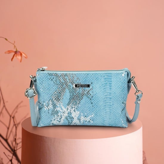 Women Blue Sling Bag