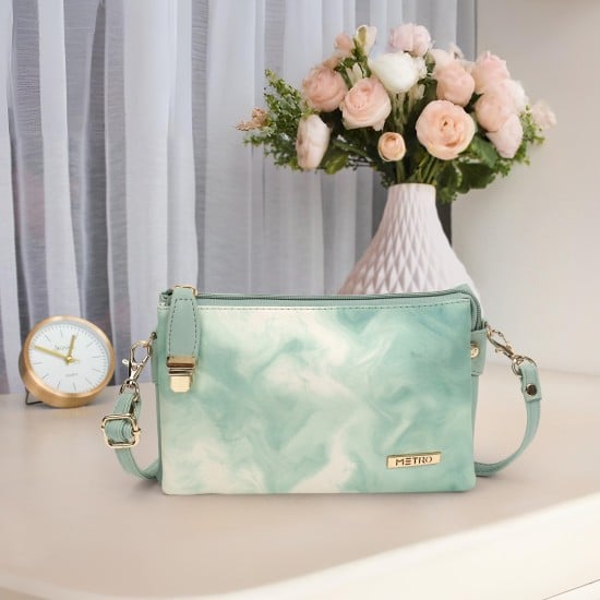Women Green Sling Bag