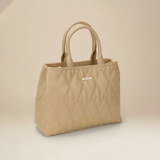 Women Beige Satchel Bag