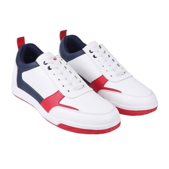 Men White-Blue Casual Sneakers