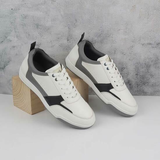 Men White-Grey Casual Sneakers