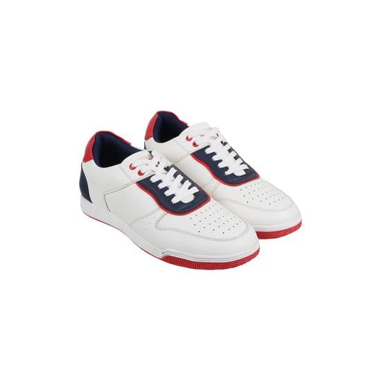 Men White-Blue Casual Sneakers