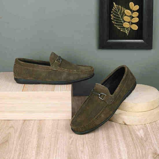 Men Olive Casual Loafers