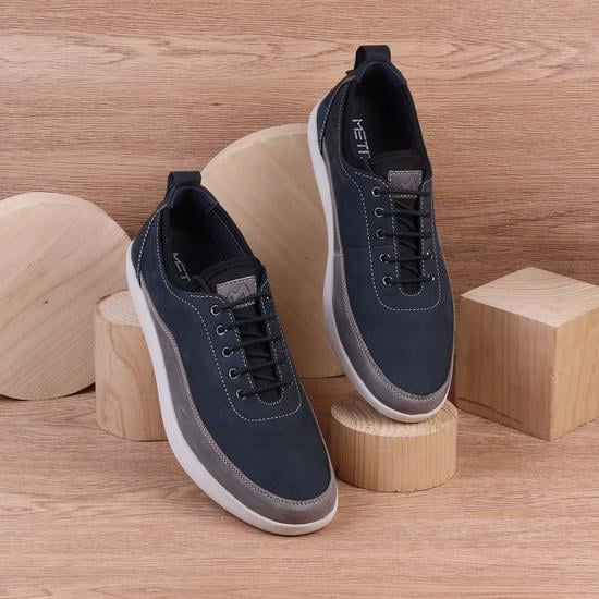 Men Blue-navy Casual Lace Up