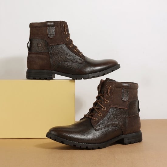Men Brown Casual Boots