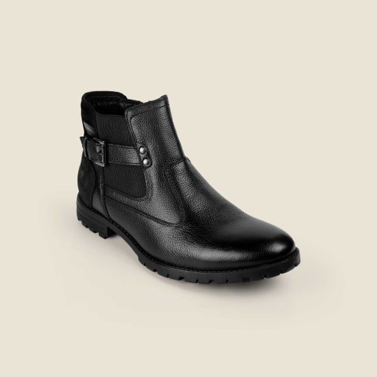 Men Black Casual Boots