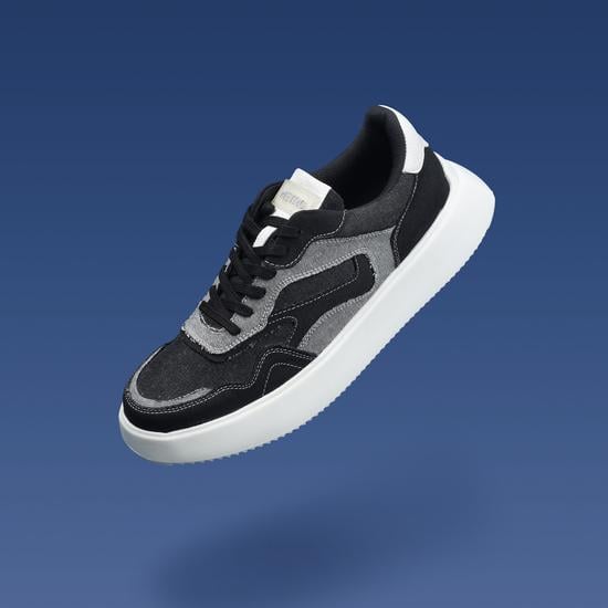 Men Black Casual Sneakers