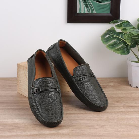 Men Green Casual Slip-Ons