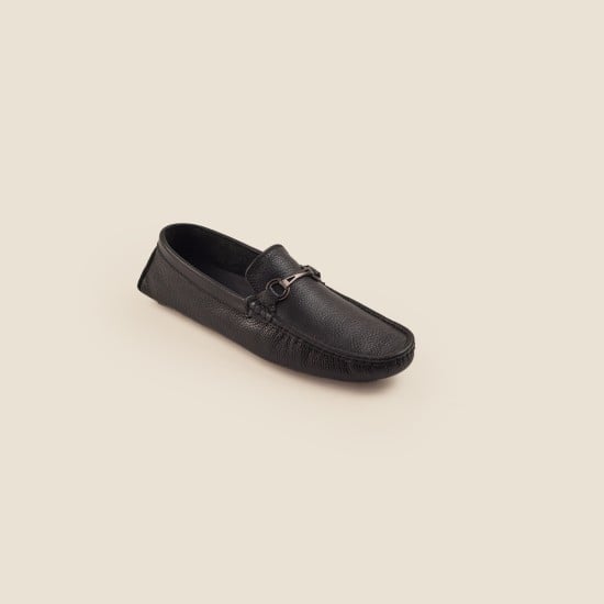 Men Black Casual Slip Ons