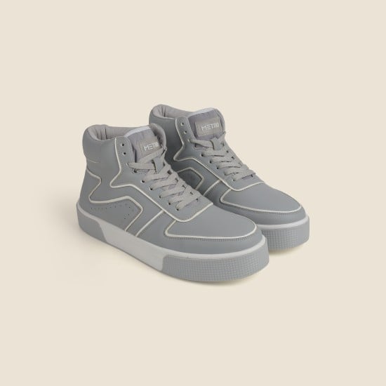 Men Grey Casual Boots