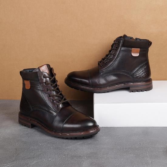 Men Brown Casual Boots