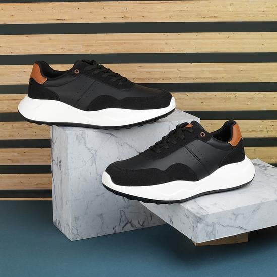 Men Black Casual Walking Shoes