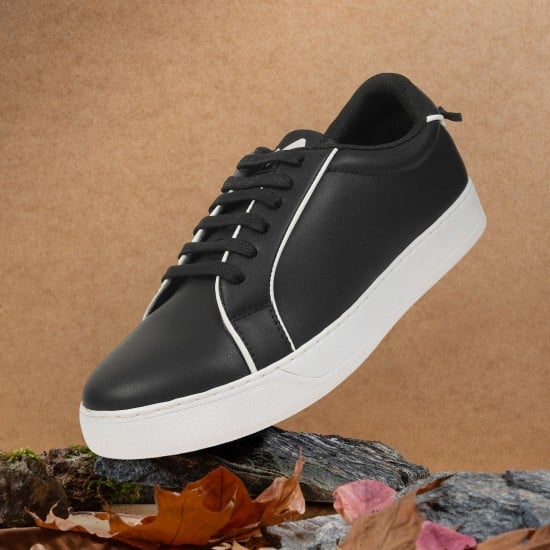 Men Black Casual Sneakers