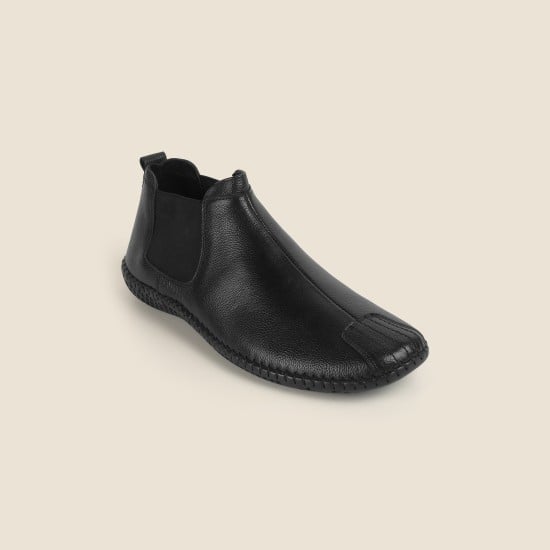 Men Black Casual Boots