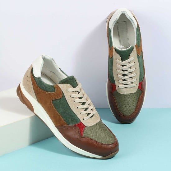 Men Olive Casual Sneakers