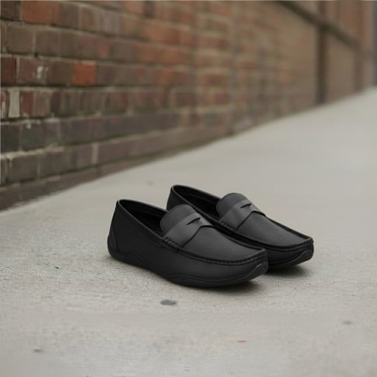 Men Black Casual Loafers