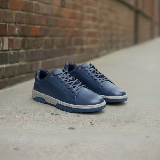 Men Blue Casual Lace Up