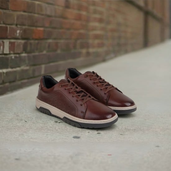 Men Brown Casual Lace Up