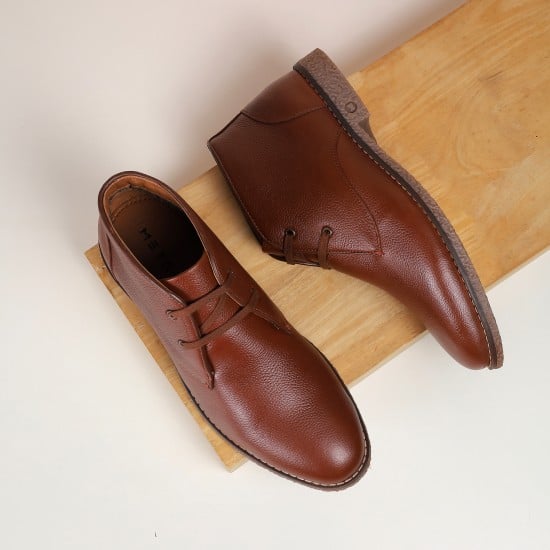 Men Tan Casual Boots