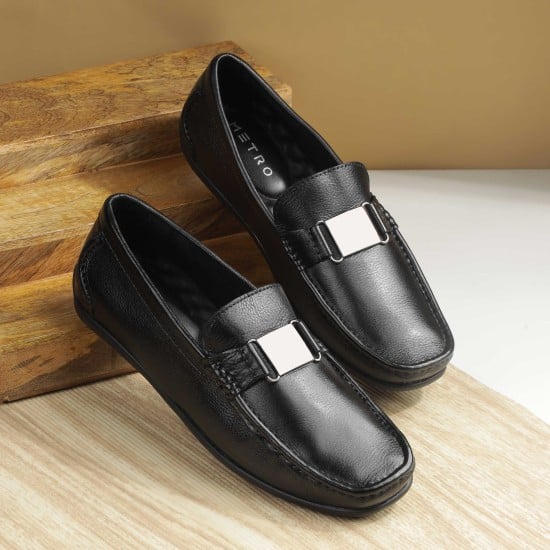 Men Black Casual Loafers