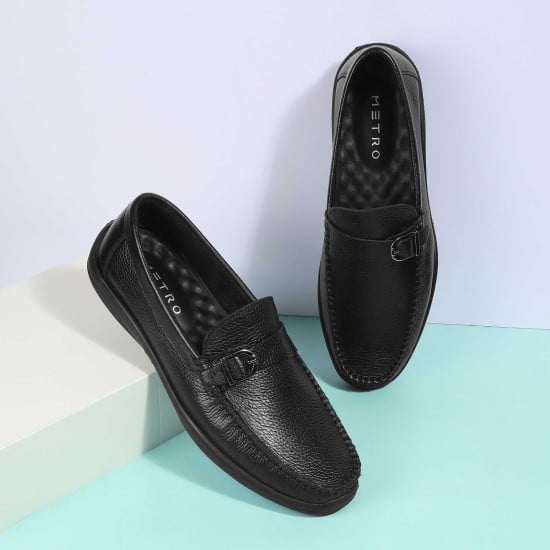 Men Black Casual Loafers
