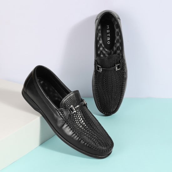 Men Black Casual Loafers