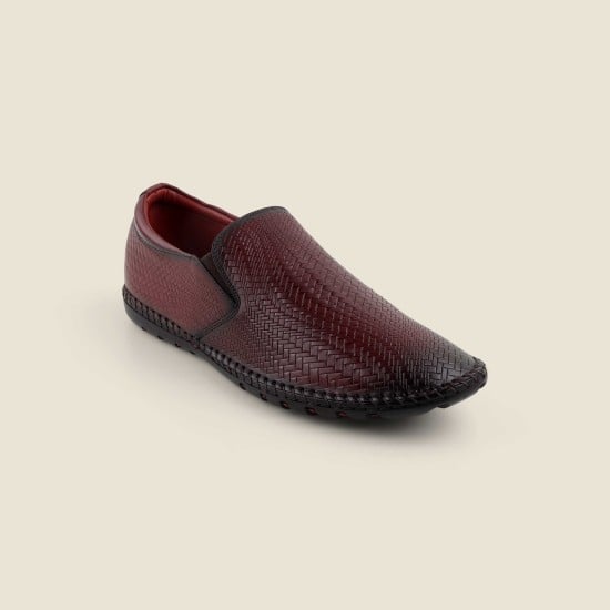 Men Wine Casual Moccasin