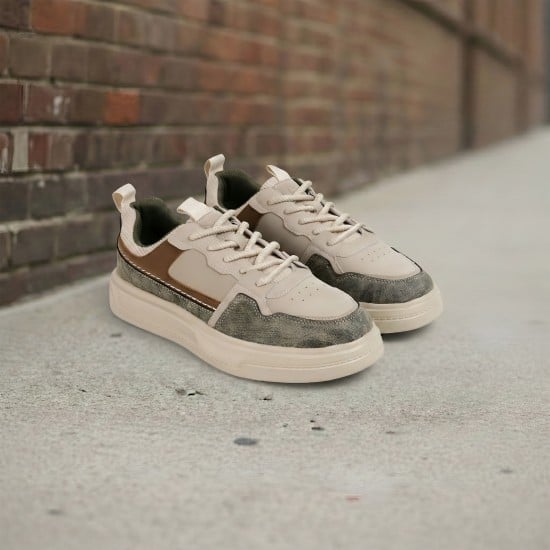 Men Olive Casual Sneakers