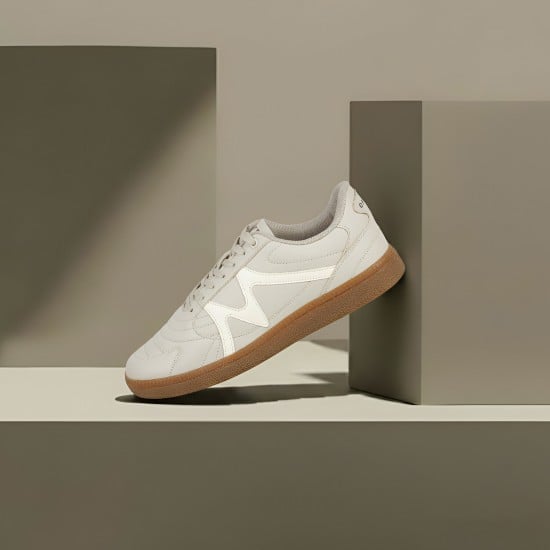 Men Beige Casual Sneakers