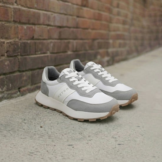 Men Grey Sports Walking Shoes