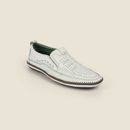 Men White Casual Loafers