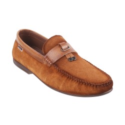 Men Tan-suede Casual Loafers