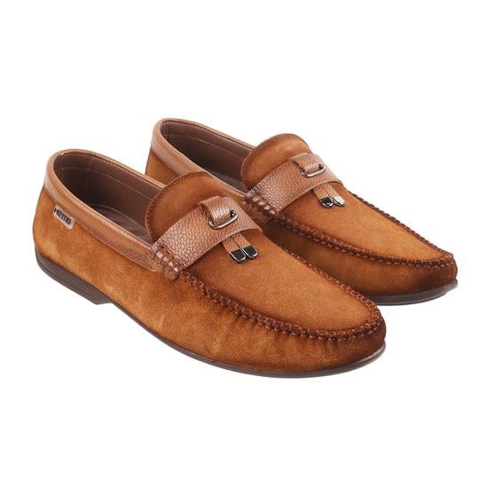 Men Tan-suede Casual Loafers