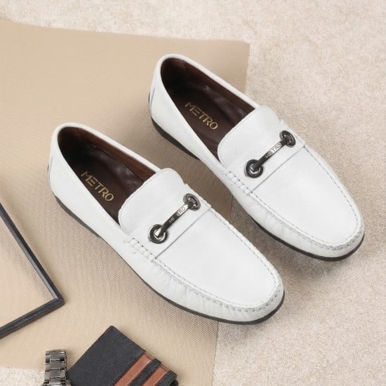 Men White Casual Loafers