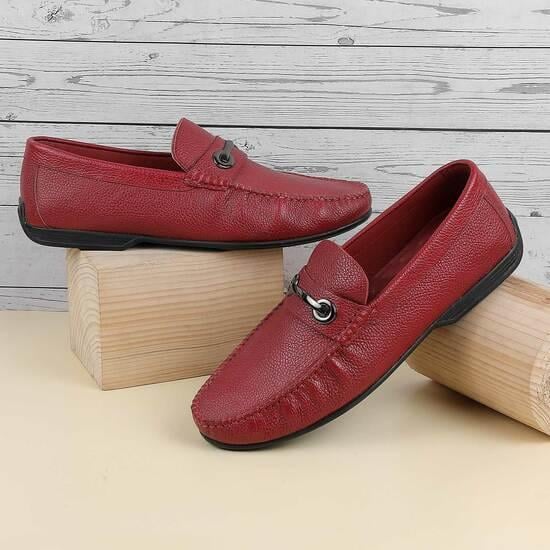 Men Red Casual Loafers