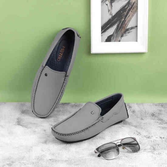 Men Grey Casual Loafers