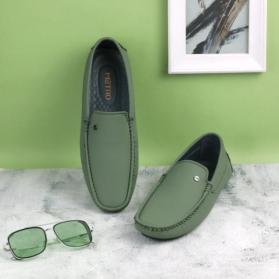 Men Green Casual Loafers