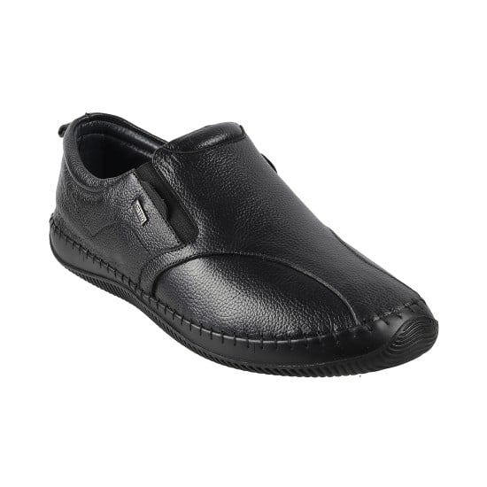 Men Black Semi Formal Moccasin