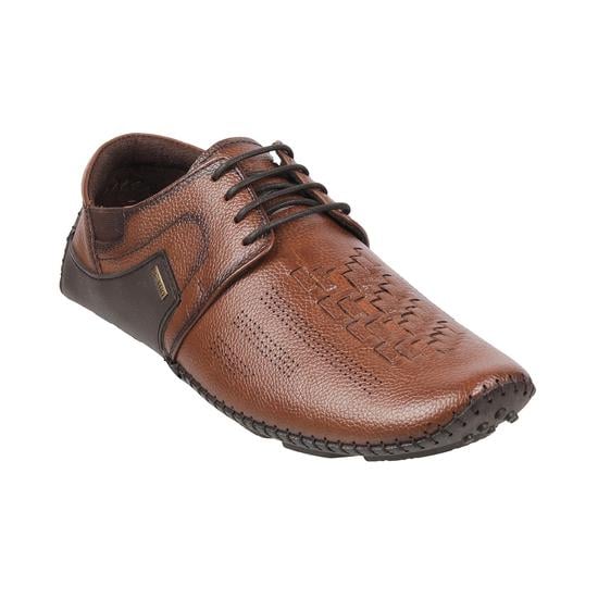 Men Tan Formal Lace Up