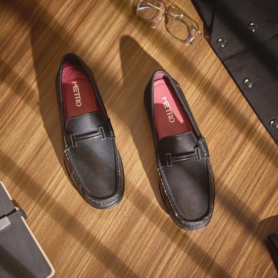Men Black Casual Loafers