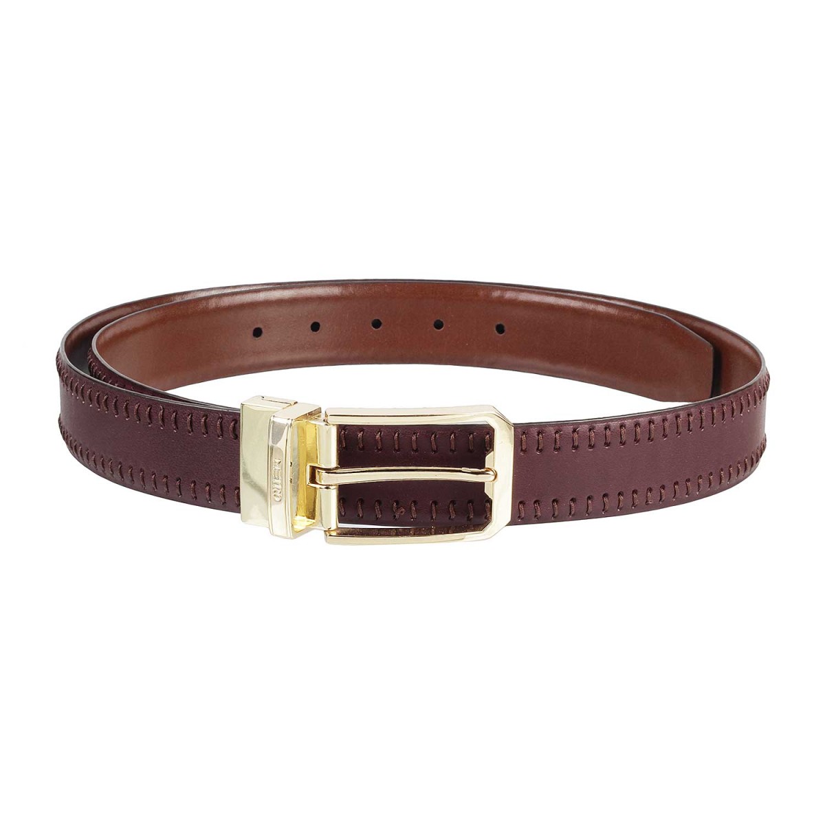 Buy Metro Maroon Mens Belts Pin Buckle 