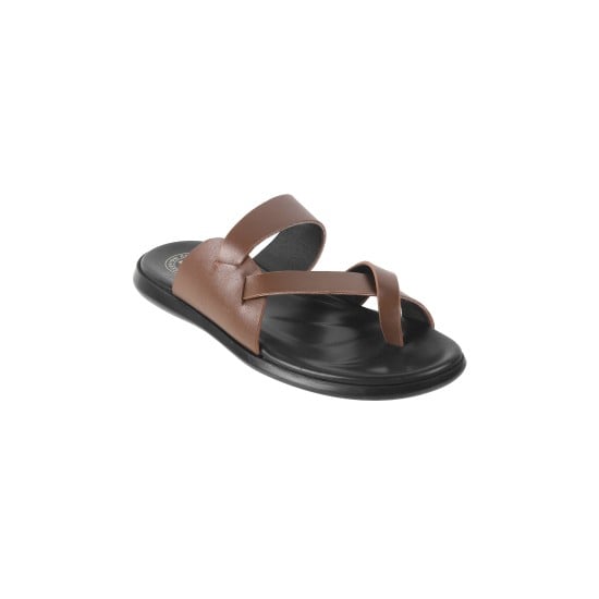 Boys Tan Casual Slippers